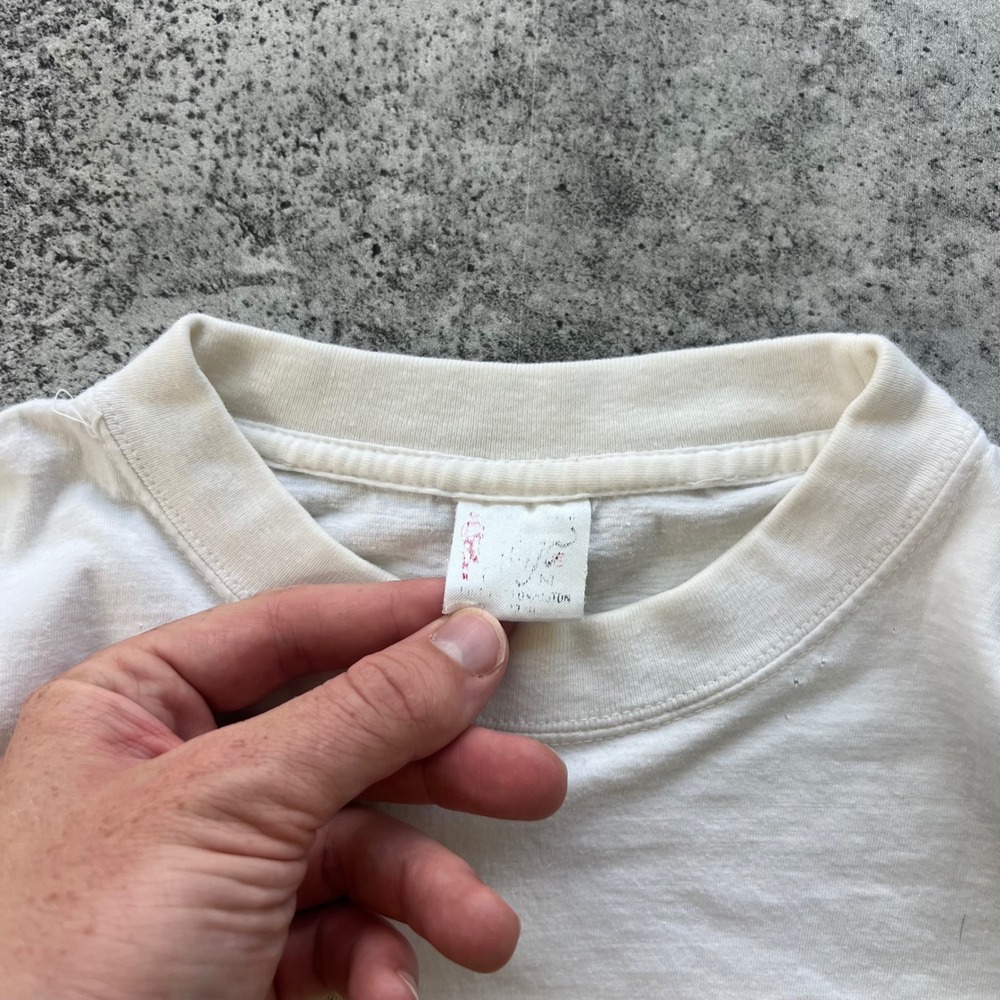 Vintage Van Gogh T-Shirt Men Large White The Restaurant de la Sirène 90s Art - Picture 4 of 10
